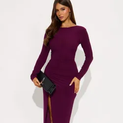 Vestido Rojo Vino Largo