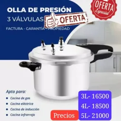Ollas de presión 3 válvulas