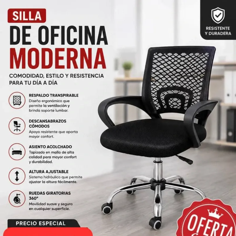 Silla giratoria de escritorio en Santa Clara