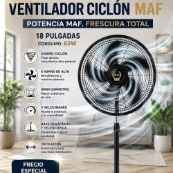 Ventilador de pedestal tipo ciclón