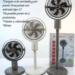 Ventilador recargable con panel solar