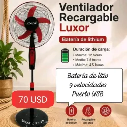 Ventilador recargable de pedestal