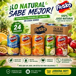 Caja de Néctar de Frutas Enlatado : FRESKO