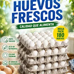 Pack de 180 Huevos Blancos Frescos!
