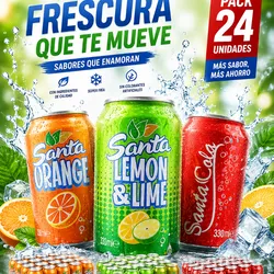 Caja de Refresco Enlatado Importado : Santa