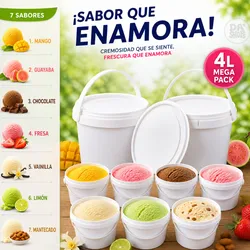 Tinas de Helado de 4L