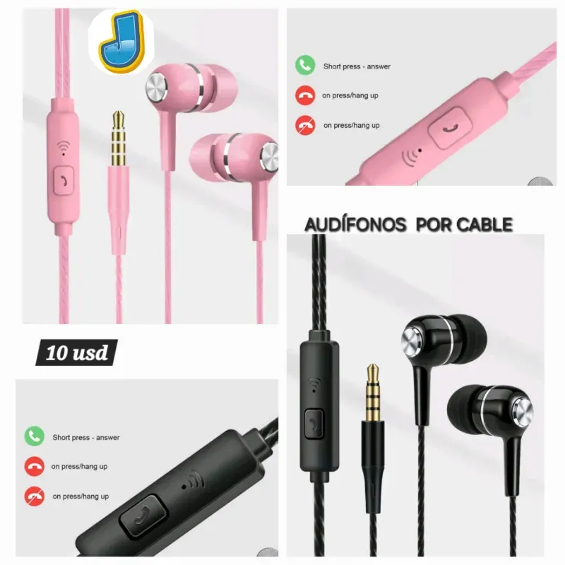 Audífonos de Cable