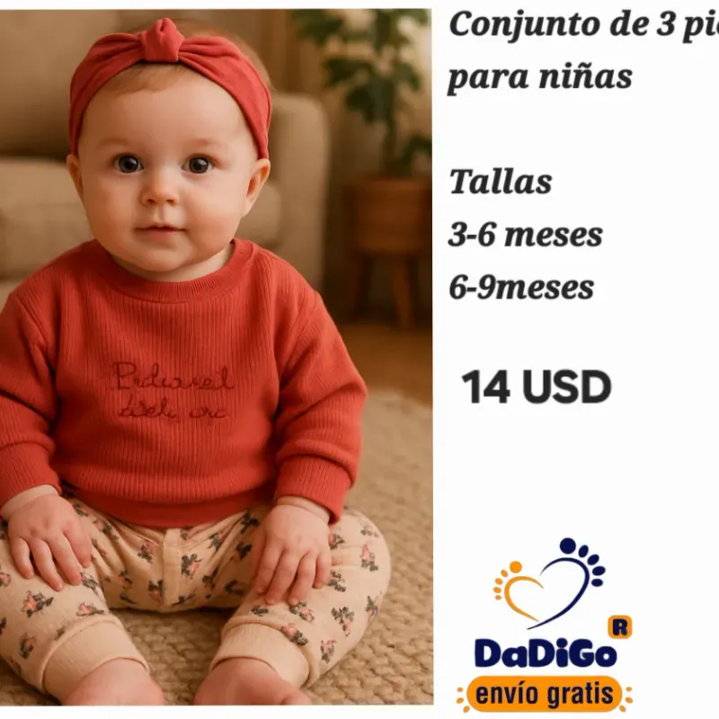Conjunto abrigado para bebe