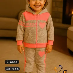 Conjunto abrigado para niñas  10