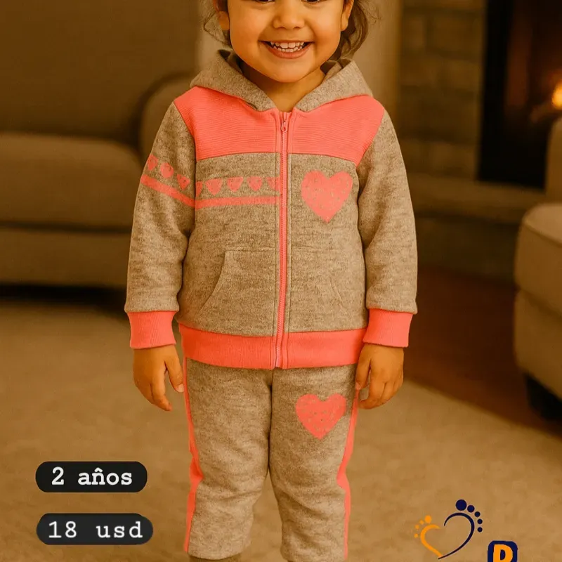 Conjunto abrigado para niñas  10