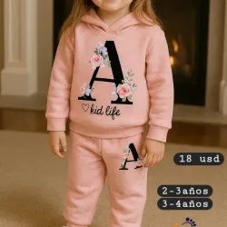 Conjunto abrigado para niñas 12