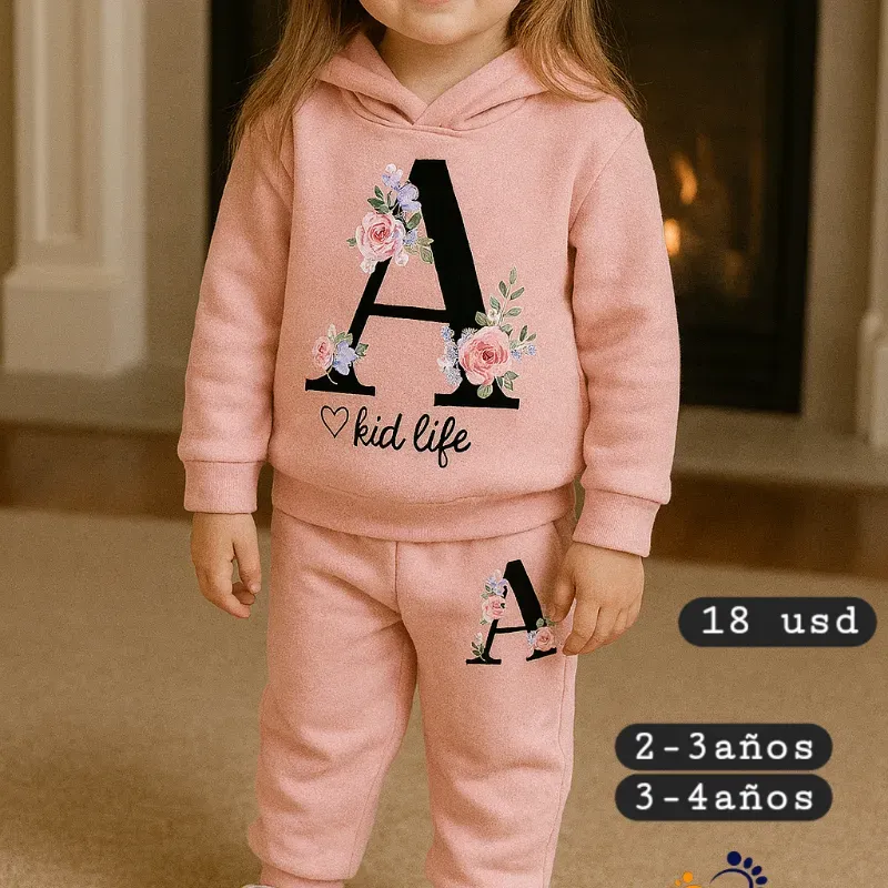 Conjunto abrigado para niñas 12