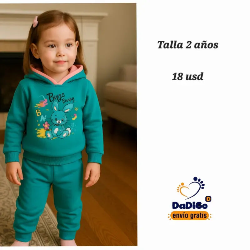 Conjunto abrigado para niñas 4