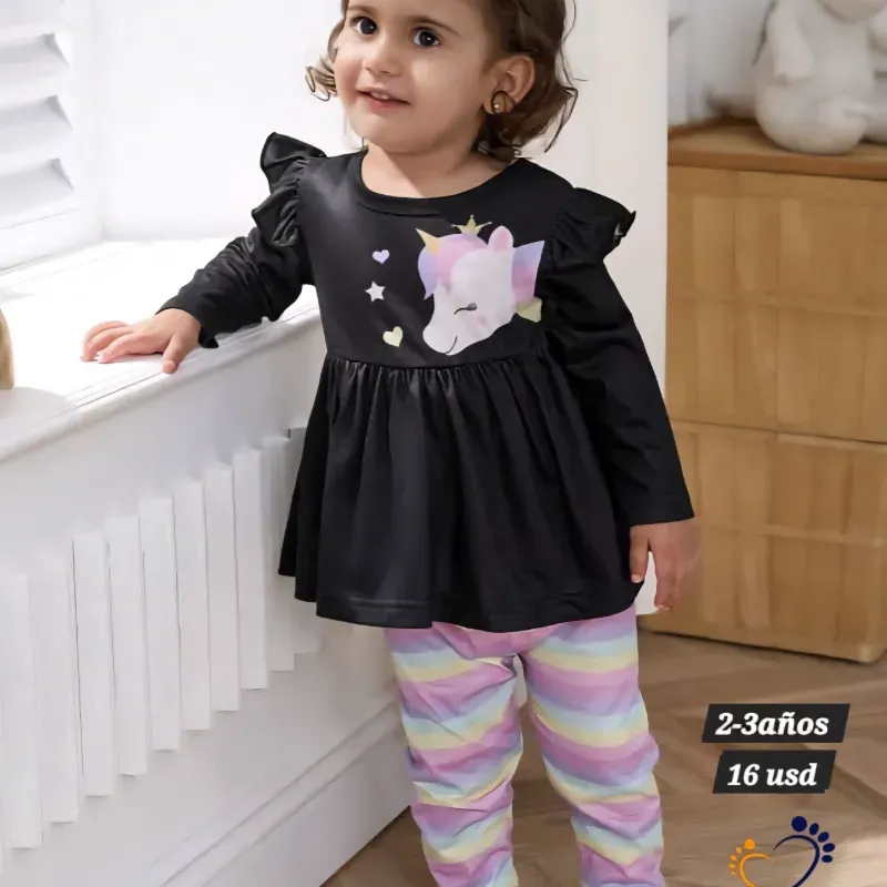 Conjunto abrigado para niñas 6