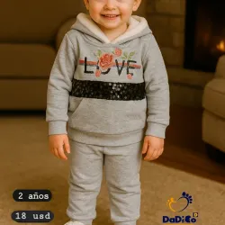 Conjunto abrigado para niñas 9