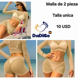 Malla de 2 piezas para playa