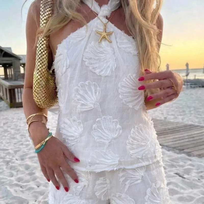 Conjunto blanco de playa