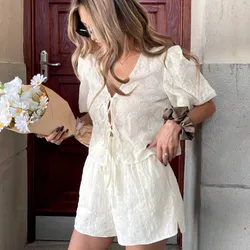 Conjunto en encaje de short