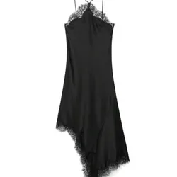 Vestido negro de encaje