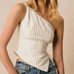 Blusa asimétrica de rayas