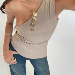 Blusa beige asimétrica