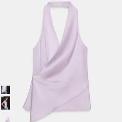 Blusa de satin lila