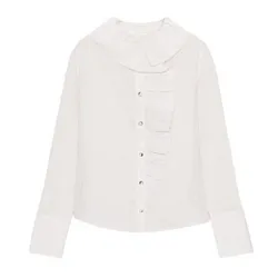 Camisa blanca de volantes