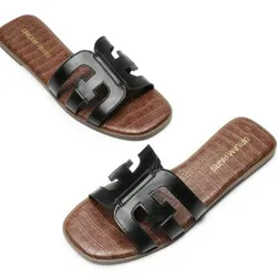 Sandalias planas negras