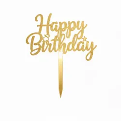 Topper de Acrílico Happy Birthday 