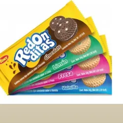 Galletas Redonditas,fresa, vainilla y chocolate 