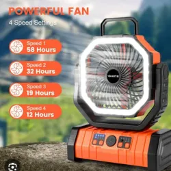 🔌 Ventilador Recargable f6