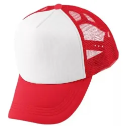 Gorra roja de malla