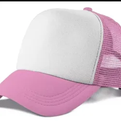 Gorra rosada de malla