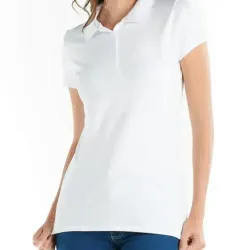 Pulover gris tipo Polo para mujer 