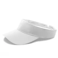 Visera deportiva blanca