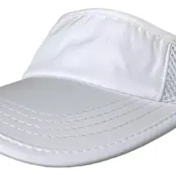 Visera deportiva blanca