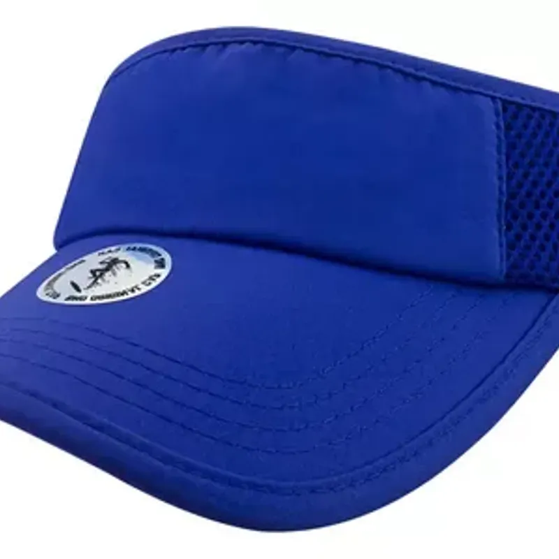 Visera deportiva azul