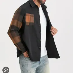 Camisa negra cuadros