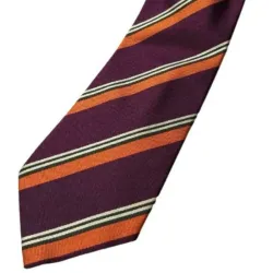 Corbata rojo vino y naranja
