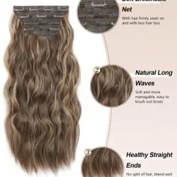 Extensiones de clip rubio