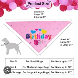 Pañuelo rosado Happy Birthday