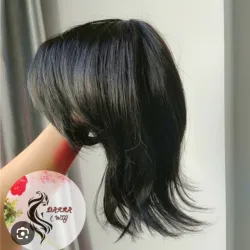 Peluca negra corta