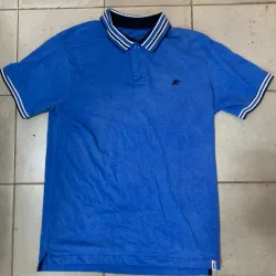 Pullover azul cuello