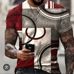 Pullover rojo y gris