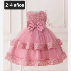 Vestido niña rosado