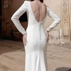 Vestido novia corte sirena