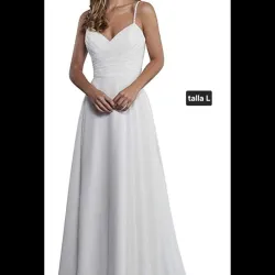 Vestido novia cruzado delante