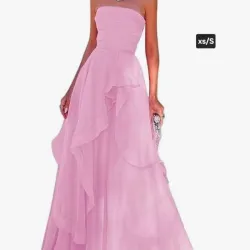 Vestido rosado largo