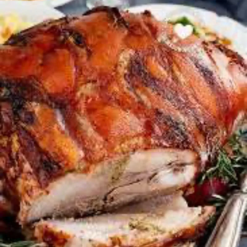 Pernil de cerdo asado 