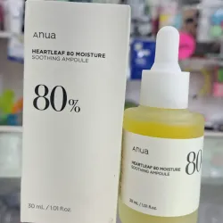 Ampolla calmante hidratante con 80 % de hojas de corazón de Anua